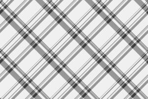 Occupation tartan seamless check, minimal pattern fabric. Fall background texture textile plaid in vintage gray and white colors. vector