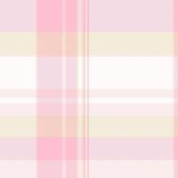 Delicate pastel pink and cream plaid pattern. Perfect for textile design, fashion, wallpaper, or branding projects. Subtle texture adds visual interest. vector