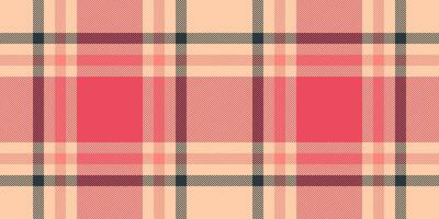 Seamless coral and beige plaid pattern. Perfect for textile design, apparel, fashion, and website backgrounds. Modern and stylish, this versatile texture offers a soft, warm feel. vector
