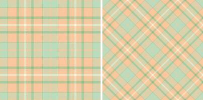 Pastel plaid patterns, perfect for textile design, scrapbooking, or website backgrounds. Two variations-classic and diagonal-offer versatile options for a soft, springlike aesthetic. vector