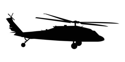 Black hawk helicopter illustration icon. vector