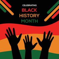 Black History Month Banner.Celebrating Unity and Heritage. Banner template design, poster with text. vector