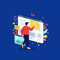 Website Content Editing User Interface Design vector