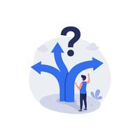 Making Decisions Choosing Paths Future Options Directions vector