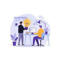 Teamwork Idea Generation Creative Collaboration Business Concept vector