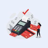 Secure Online Payment Processing with Credit Card vector