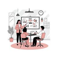 Business Team Meeting Presentation Data Analysis Strategy vector
