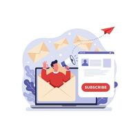 Effective Email Marketing Strategy for Newsletter Subscribers vector