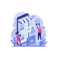 Best Brand Mobile App Ecommerce Shopping Experience vector