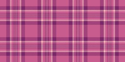 Romantic seamless plaid fabric, dining room check background textile. Fuzzy pattern texture tartan in pink and light colors. vector