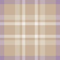 Elegant neutral plaid pattern in soft beige and lilac tones. Perfect for textile design, website backgrounds, stationery, or fashion projects. vector