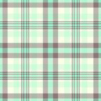 Elegant mint green and taupe plaid pattern. Perfect for textile design, apparel, stationery, and web backgrounds. This seamless texture offers a soft, sophisticated aesthetic. vector