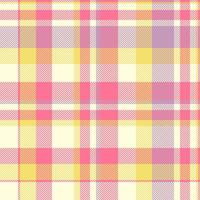 Delightful pastel plaid pattern in pink, yellow, and lavender. Perfect for textile design, fashion, scrapbooking, and website backgrounds. vector