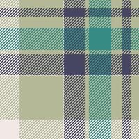 Decoration fabric background pattern, everyday seamless check textile. Winter texture tartan plaid in pastel and white colors. vector