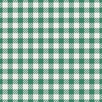 Classic green and white gingham check pattern. Perfect for backgrounds, textiles, or crafting projects. Clean, simple design offers versatile applications in both digital and print media. vector