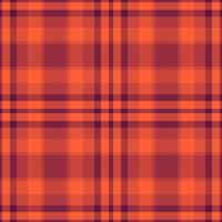 Aged plaid seamless texture, upscale fabric tartan background. Herringbone textile check pattern in red and pink colors. vector