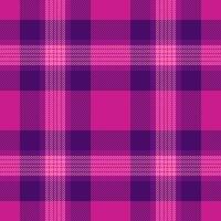 Grungy plaid check background, turkish tartan fabric. Mixed seamless textile texture pattern in pink and violet colors. vector