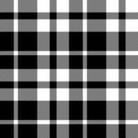 Minimalist texture background, season tartan check pattern. Rag plaid seamless textile fabric in black and white colors. vector