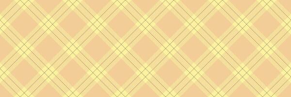 Multicolor seamless plaid fabric, form pattern background textile. Living room tartan texture check in yellow and amber colors. vector