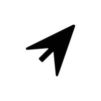 Minimalist Black Cursor Arrow Icon for UI and Web Navigation vector