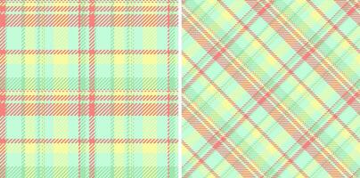 Fabric texture plaid of pattern background seamless with a check textile tartan. Set in spring colors. Trousers outfit ideas. vector