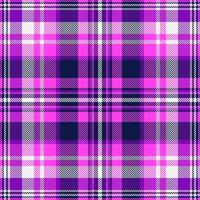 Craft seamless background pattern, picture check plaid . Unique texture tartan textile fabric in magenta and dark colors. vector