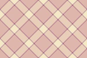 Elegant blush pink and cream plaid pattern. Perfect for textile design, fashion, scrapbooking, or website backgrounds. vector