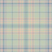 Elegant pastel plaid pattern. Soft blue, peach, and green hues create a sophisticated textile design perfect for fashion, home decor, or stationery. Seamless repeat for versatile use. vector