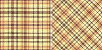 Texture tartan pattern of seamless textile with a background check fabric plaid. Set in gold colors for luxurious velvet fashion trends. vector