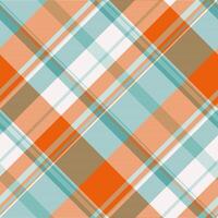 Tablecloth check texture , magazine pattern tartan textile. Mature background seamless plaid fabric in white and bright colors. vector