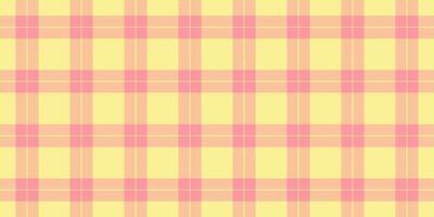 Swatch texture tartan check, postcard seamless pattern fabric. Outfit background textile plaid in orange and yellow colors. vector