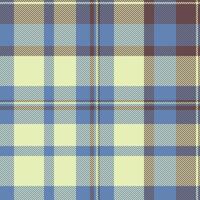 Pastel plaid pattern. Seamless textile texture in soft blue, beige, and brown tones. Perfect for fashion, home decor, or website backgrounds. Ideal for creating stylish and calming designs. vector