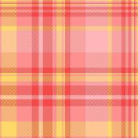 Vibrant pink and yellow plaid pattern. Perfect for textile design, fashion, home decor, and website backgrounds. Seamless repeat texture adds a cheerful, modern touch to any project. vector