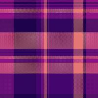 Valentine textile check plaid, store background fabric tartan. Invite texture seamless pattern in violet and red colors. vector