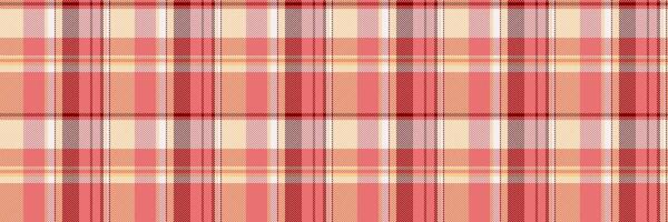 Neutral tartan seamless pattern, repeatable patterns background textile fabric. Product texture plaid check in red and white colors. vector