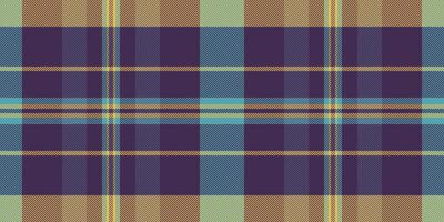 Idyllic seamless background , summertime pattern textile fabric. Volume tartan plaid texture check in violet and traditional gold colors. vector