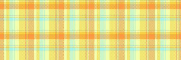Hispanic texture tartan check, kind seamless plaid pattern. Tee textile background fabric in lime and orange colors. vector