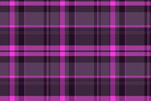 Black check fabric seamless, artwork texture pattern . Suite tartan plaid background textile in purple and black colors. vector