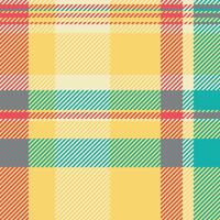 Greeting check texture seamless, bedroom textile plaid. Hat pattern background fabric tartan in amber and light colors. vector