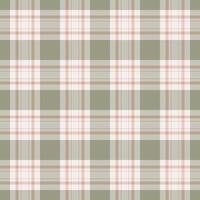 Elegant sage green and blush pink plaid pattern. Seamless textile texture ideal for fashion, home decor, or website backgrounds. Subtle, sophisticated design offers versatility for various projects. vector