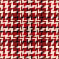 Poster plaid textile seamless, post tartan pattern texture. Wrapping background check fabric in red and antique white colors. vector