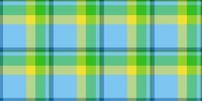 Checked check texture, store pattern tartan seamless. Painting textile background fabric plaid in cyan and green colors. vector
