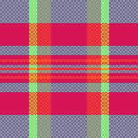 Vibrant plaid pattern in bold hues. Perfect for textile design, fashion, or website backgrounds. The intersecting lines create a dynamic visual texture, conveying energy and style. vector