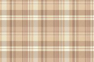 Elegant neutral plaid pattern. Soft beige and brown hues create a sophisticated textile design perfect for fashion, home decor, or website backgrounds. vector