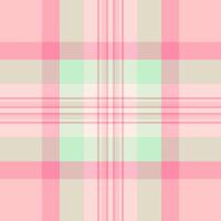 Romantic plaid background tartan, soft texture textile seamless. School pattern fabric check in light and red colors. vector