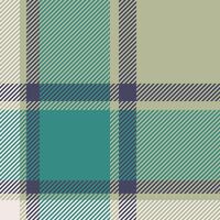 Elegant teal, beige, and gray plaid pattern. Perfect for textile design, website backgrounds, or fashion projects. vector