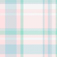 Kilt textile seamless tartan, retro check pattern. Workshop background plaid texture fabric in misty rose and white colors. vector