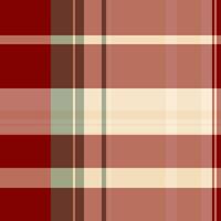 American fabric pattern tartan, victorian check seamless texture. Handmade plaid textile background in red and light colors. vector