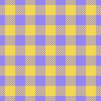 Vibrant yellow and purple gingham pattern. Perfect for textile design, fashion, or website backgrounds. This cheerful, retroinspired check evokes feelings of warmth and playfulness. vector
