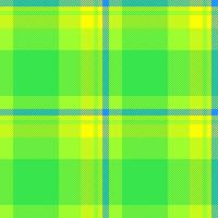 Sheet texture check textile, wide fabric pattern background. Retail plaid seamless tartan in green and yellow colors. vector